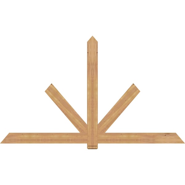 Ekena Millwork Kennewick Timber Gable Bracket, Western Red Cedar, 96"W x 56"H x 1 1/2"D x 5 1/2"F, 14/12 Pitch GBW096X56X0206KEN00SWR - main